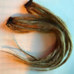 Clip in Dreads Dreadlock Hair Extensions Dark Blonde